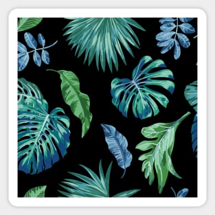 Blue and green Leaves Sticker